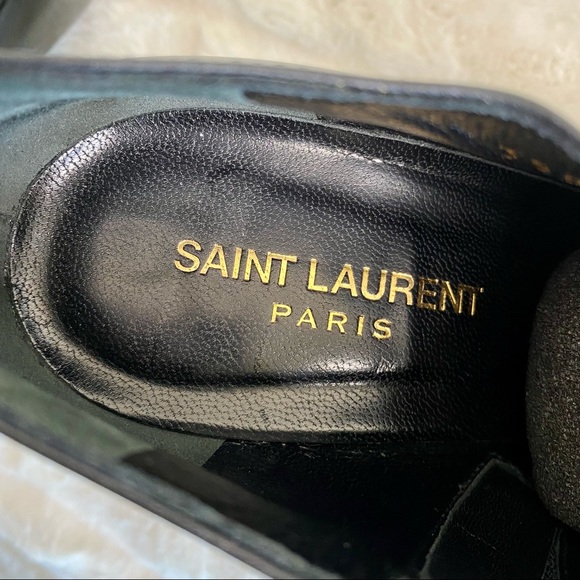 Saint Laurent Studded Point-Toe Ankle Bootie - Picture 10 of 16